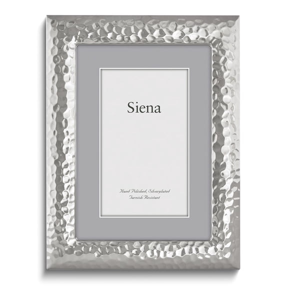 Siena Modern Hammered Frame Silver 8x10