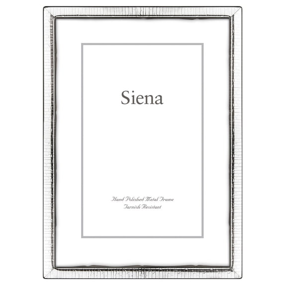 Siena Slim Crackled Frame Silver 4x6