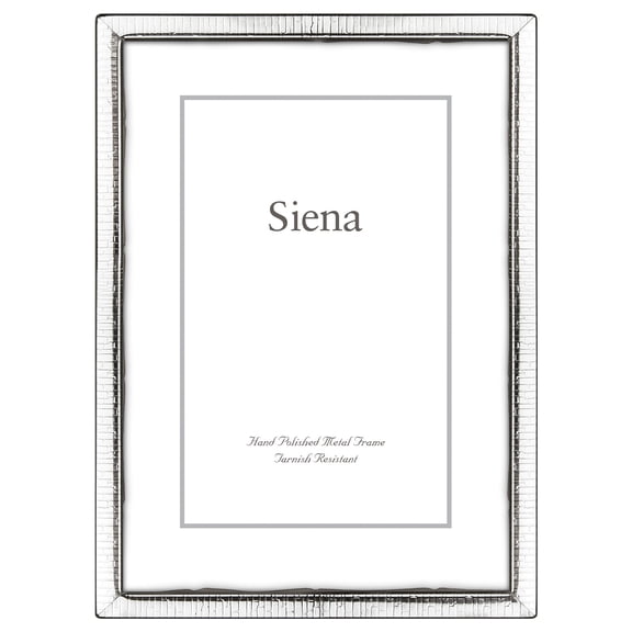 Siena Slim Crackled Frame Silver 5x7