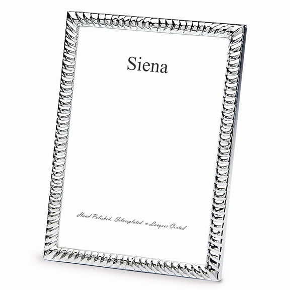 Siena Spiral Rope Frame Silver 5x7