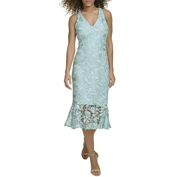 Siena womens  Heavy Floral Lace Midi Dress, 2