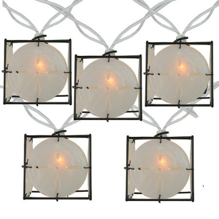 Sienna 10 Pearlized White and Black Lantern Party Patio Christmas Lights - 7.5 ft White Wire