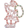 thumbnail image 1 of Sienna 17.5" Red & Green LED Lighted Santa Claus Christmas Window Silhouette Decoration, 1 of 1
