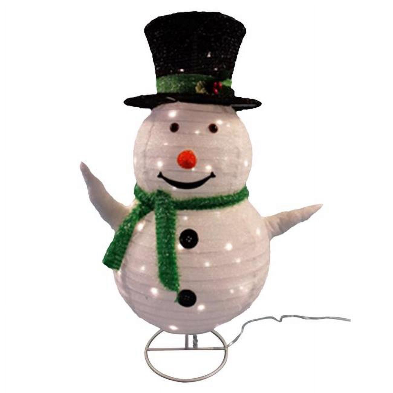 The Whitehurst Company S/2 Porcelain LED Lighte D Snowmen ,White