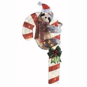 Sienna 9086441 4 ft. LED Sloth with Candy Cane Yard Decor, Warm White