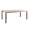 thumbnail image 1 of Sienna Outdoor Eucalyptus Dining Table with Gray Teak Finish and Super Stone Top, 1 of 6