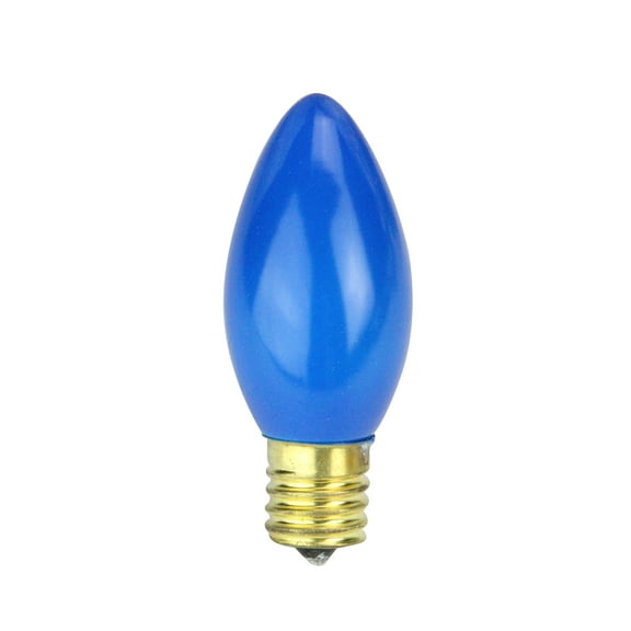 Pack of 4 Opaque Ceramic Blue C9 Christmas Replacement Bulbs