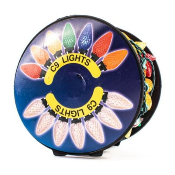 Sienna 50.5-Foot String with 100 LED C9 Faceted Reflector Lights Multi-Color