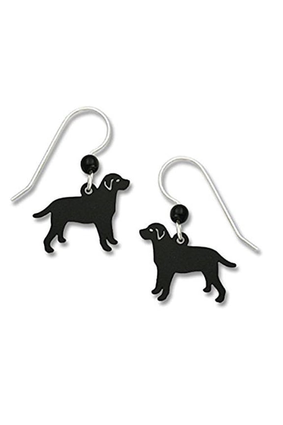 Sienna Sky Black Lab Labrador Dog Earrings 1380 Hand-Made in USA by Left Hand