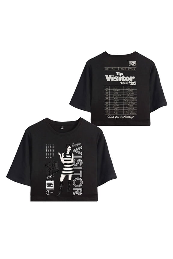 Sienna Spiro Merch 2026 The Visitor Tour T-Shirt For Women&Girls Midriff Short Sleeve Summer Clothing Vest Lady Tee