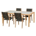 thumbnail image 1 of Sienna and Madsen Eucalyptus 5 Piece Outdoor Patio Dining Set, 1 of 8