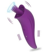 Sientice Clitoral Licking Vibrator for Women with 8 Modes, Clit Tongue Stimulator Vaginal Breast G Spot Vibrator Dildo Nipple Massager Oral Sex for Quick Orgasm(RoseRed)