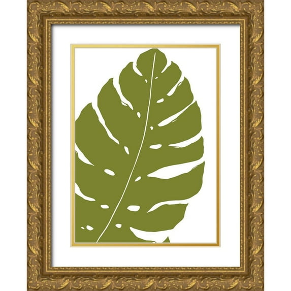 Sierer, Trish 11x14 Gold Ornate Wood Framed with Double Matting Museum Art Print Titled - Monstera