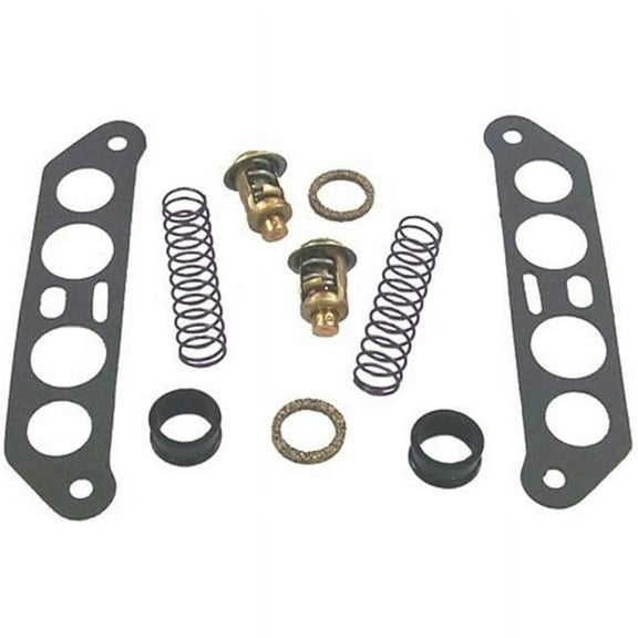 Sierra 18-3673 Thermostat Kit (V4 Crossflow) for Select Johnson/Evinrude Outboard Marine Engines
