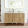 thumbnail image 1 of Sierra 60" Wood Vanity in Washed Light Brown Engineered Stone Top no Mirror, 1 of 14