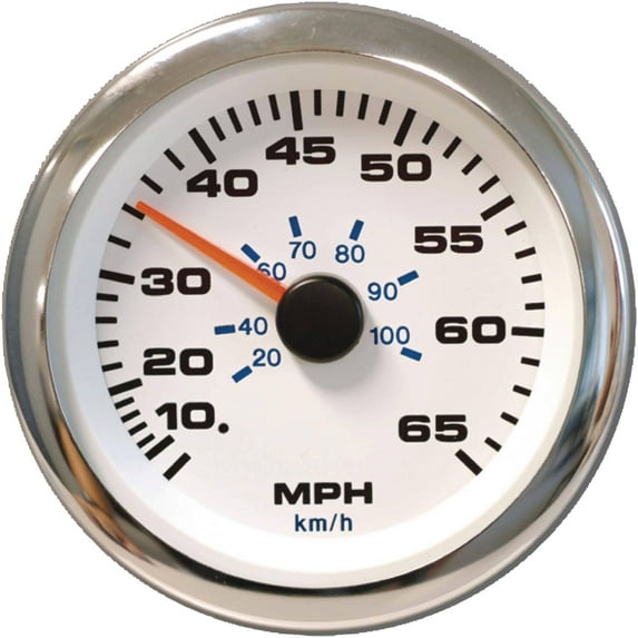 New Premier Series White Gauges sierra 62546p 3" Speedometer Kit Dial Range 10-65 mph Sender Code G included