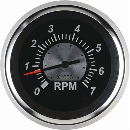 Sierra 67363P; Black Sterling Tachometer Gas 7K Rpm