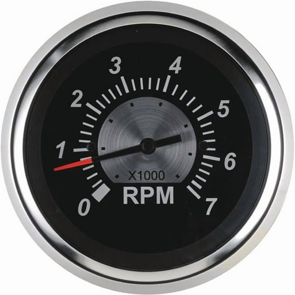 Sierra 67363P; Black Sterling Tachometer Gas 7K Rpm