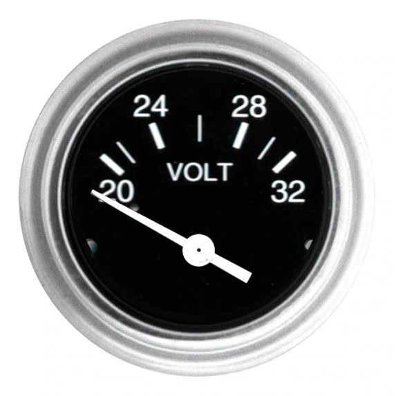 Sierra 80131P; Hd Voltmeter - 20-32V - Stainless Steel 2 inch