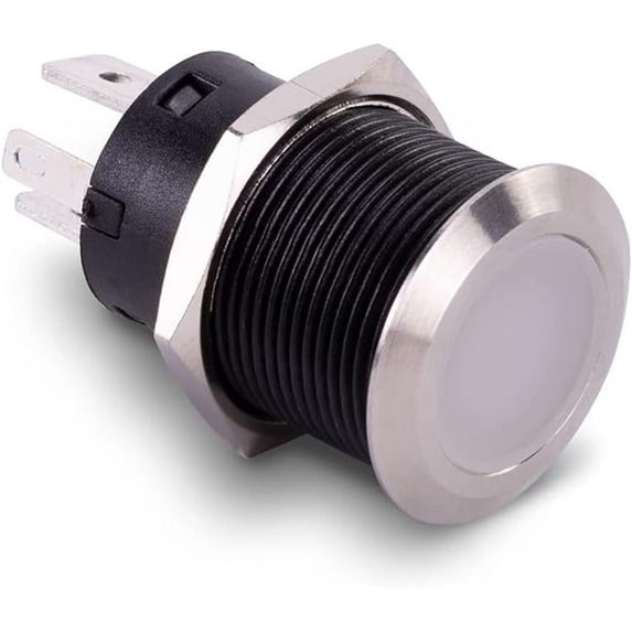 Sierra AV10130B 20A Push Button Halo Switch, Blue