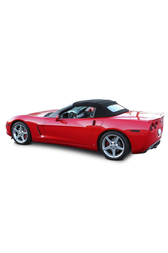 Sierra Auto Tops Convertible Top Replacement for Chevrolet Corvette C6 2005-2013, Stayfast Canvas, Black