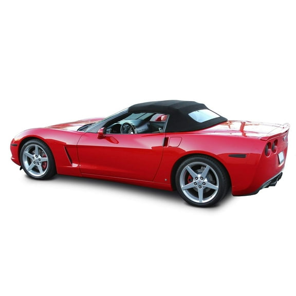 Sierra Auto Tops Convertible Top Replacement for Chevrolet Corvette C6 2005-2013, Twillfast Canvas, Black