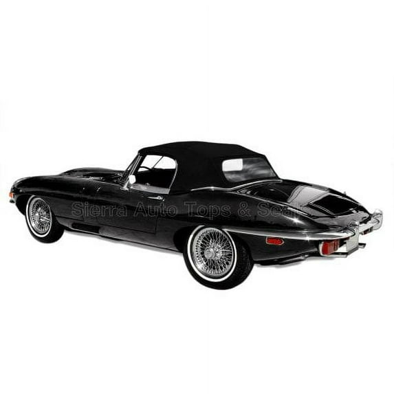 Sierra Auto Tops Convertible Top Replacement for Jaguar 1961-1971 XKE, Everflex Vinyl, Black