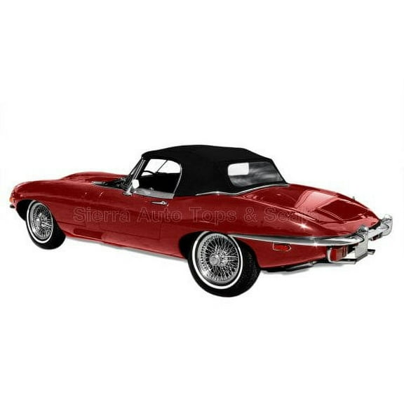 Sierra Auto Tops Convertible Top Replacement for Jaguar 1961-1971 XKE, Stayfast Canvas, Black