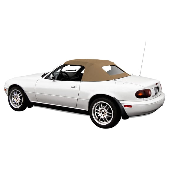 Sierra Auto Tops Convertible Top Replacement for Mazda Miata MX5 1990-2005, Cabrio Vinyl, Lt Tan