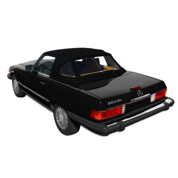 Sierra Auto Tops Convertible Top Replacement for Mercedes 1972-1989 SL Series (R107), TwillFast II Canvas, Black