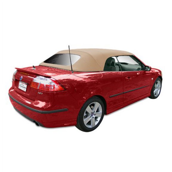 Sierra Auto Tops Convertible Top Replacement for SAAB 900S/900SE Cabriolet 1996-1998, German Classic Canvas, Tan