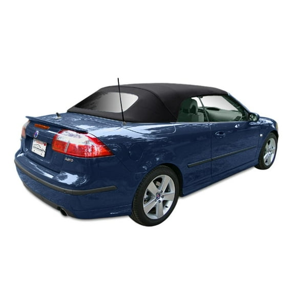 Sierra Auto Tops Convertible Top Replacement for SAAB 900S/900SE Cabriolet 1996-1998, Stayfast Canvas, Black