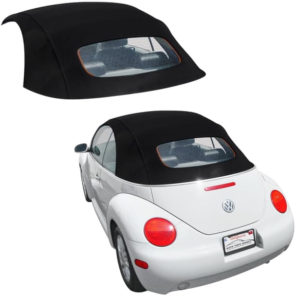 Sierra Auto Tops Replacement Convertible Top with Power Opening, fits Volkswagen Beetle Models 2003-2010, Premium-Grade Stayfast Canvas, Black