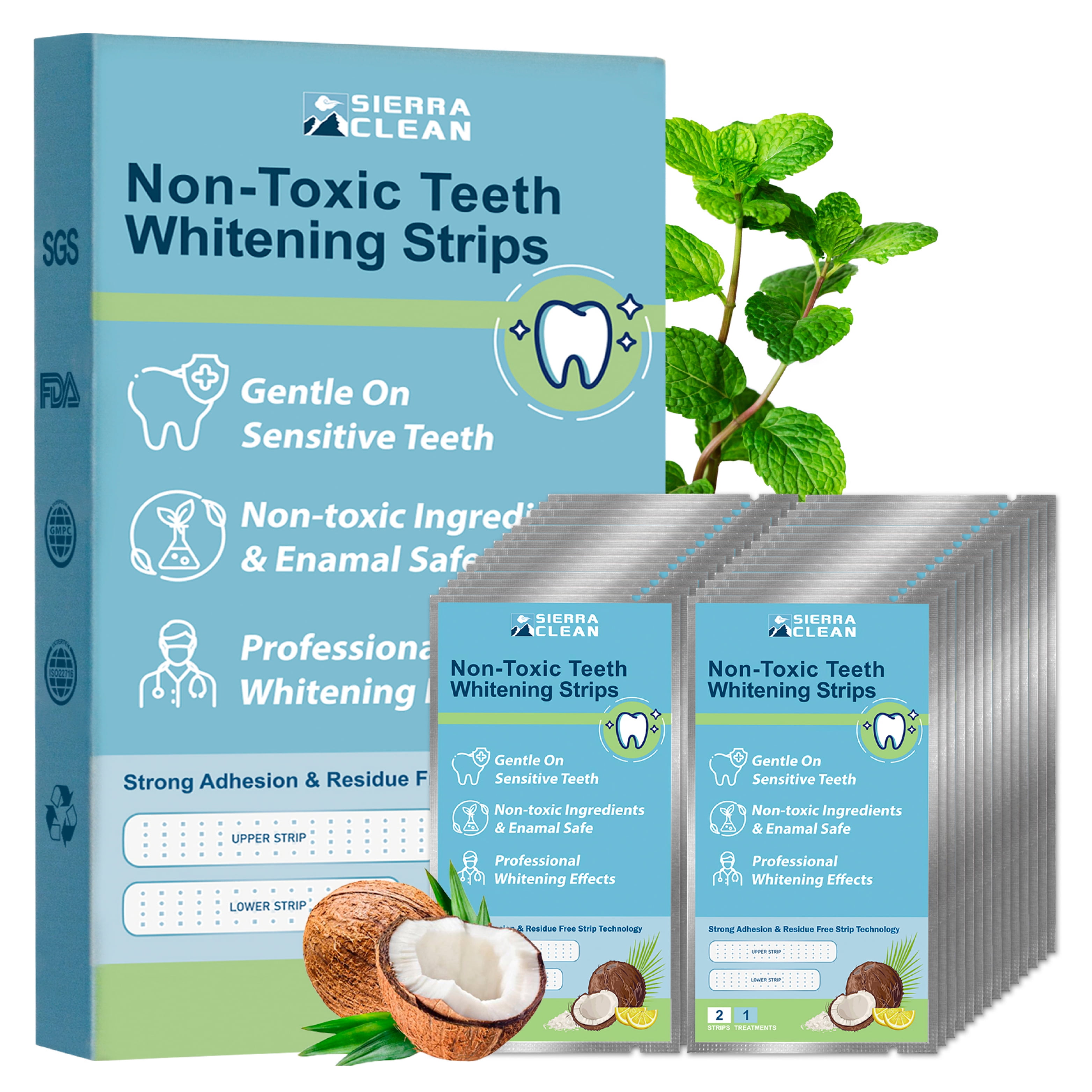 Sierra Teeth Whitening Strips for Sensitive Teeth, 14 Treatments, Enamel Safe, Fast Results 28