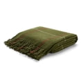 thumbnail image 1 of Sierra Collection Tartan Plaid Design Turkish Throw Blanket, Dark Green, 1 of 3