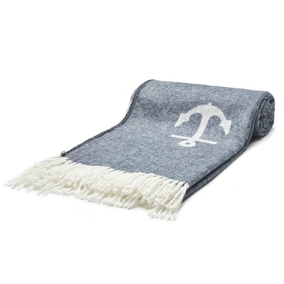 Sierra Collection Tartan Plaid Design Turkish Throw Blanket, Marina