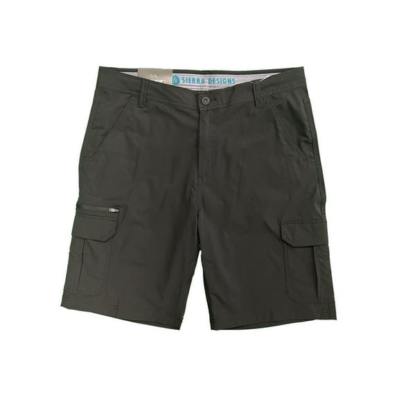 Sierra Designs Men's Black Short Ripstop Stretch Cargo Pockets (S01)