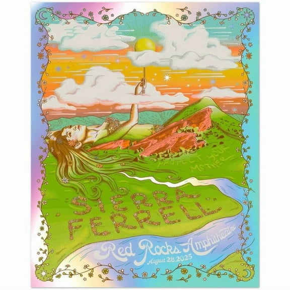 Sierra Ferrell Poster Red Rocks Amphitheatre August 28 2025 Size 24''x36''-Gategoo