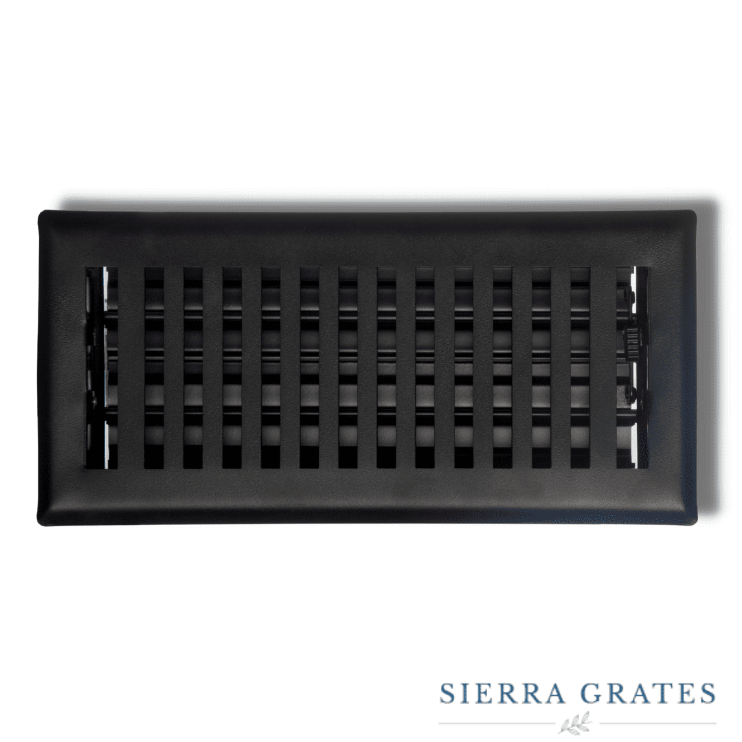 Sierra Grates 4” x 10” Contemporary Design Floor Register Cast Iron