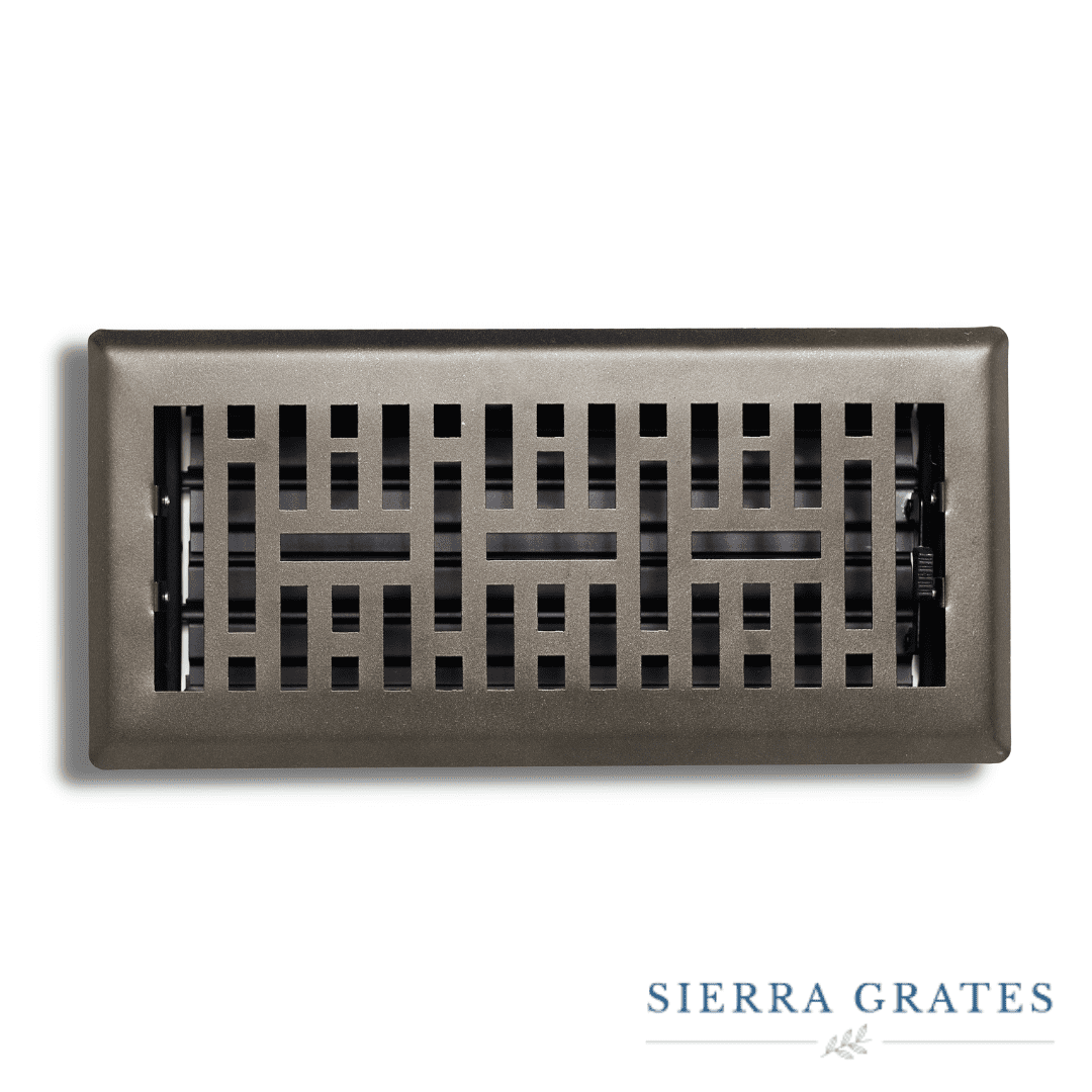 Sierra Grates 4” x 10" Metro Design Floor Register With Air Filter