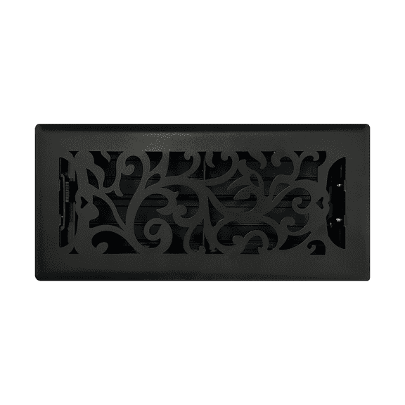 Sierra Grates 4 x 10 Black Floral Floor Register