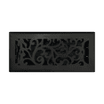 thumbnail image 1 of Sierra Grates 4 x 12 Black Floral Floor Register, 1 of 3