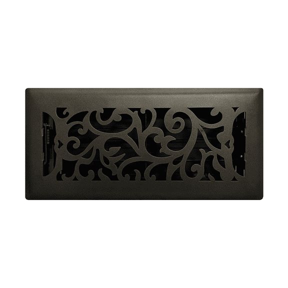Sierra Grates 4 x 12 Metallic Bronze Floral Floor Register