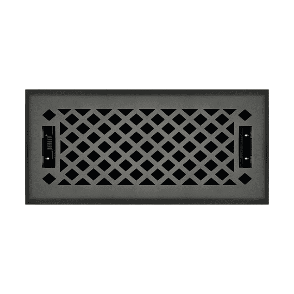 Sierra Grates Lattice Floor Register - 4 x 12 Hole Size - Metallic Bronze Finish