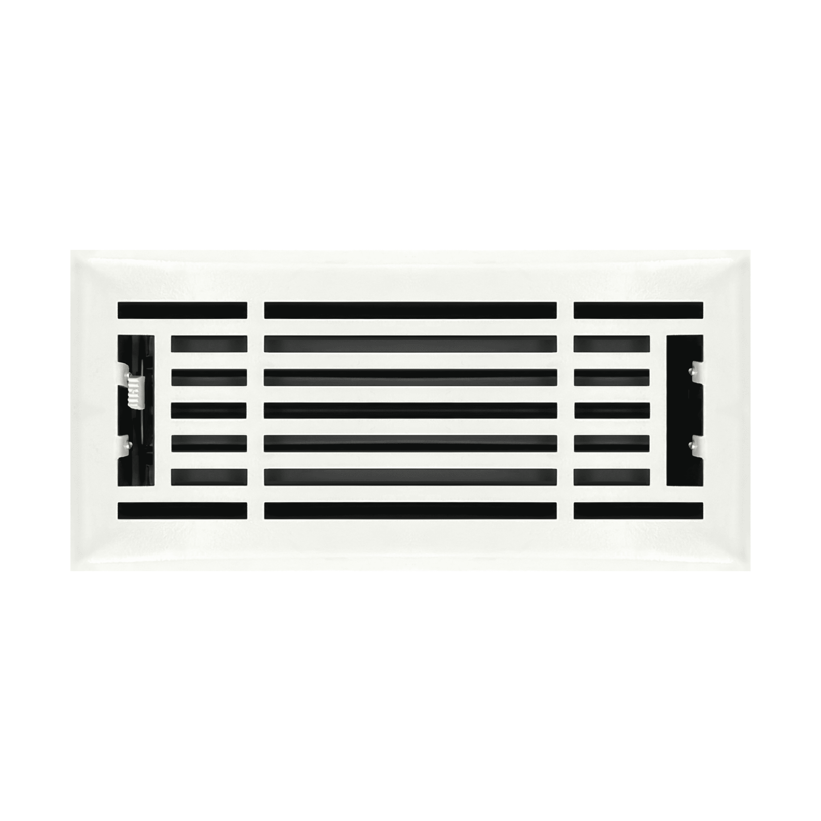 Sierra Grates Linear Floor Register - 4 x 10 Hole Size - Glacier White