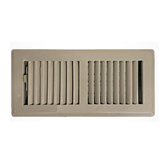 Sierra Grates TWF410-BRN 4" x 10" Steel 2 Way Louvered Design Floor Register Desert Brown