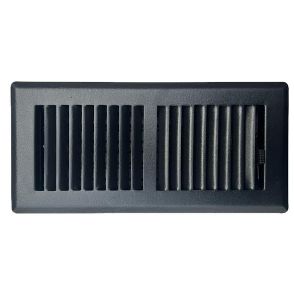 Sierra Grates TWF414-BLK 4" x 14" Steel 2 Way Louvered Design Floor Register Black
