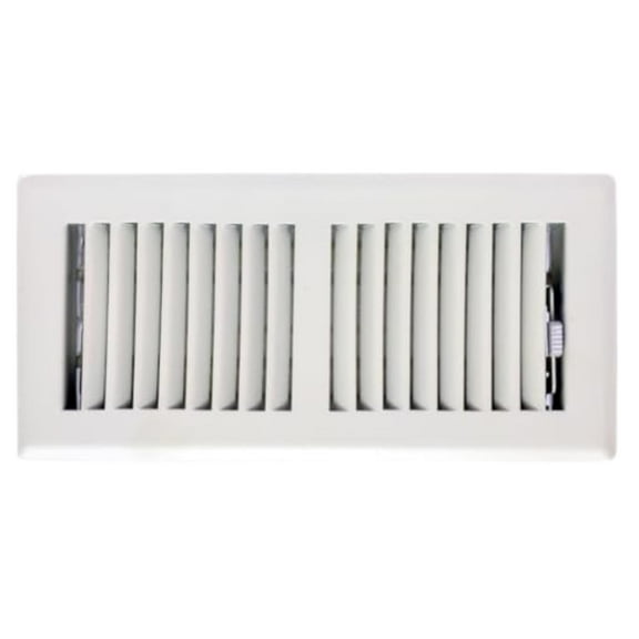 Sierra Grates TWF414-WHT 4" x 14" Steel 2 Way Louvered Design Floor Register Glacier White