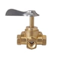thumbnail image 1 of Sierra International 18-1655 3-Way, 1/4" FNPT Shut Off Valve with Detent, 1 of 1
