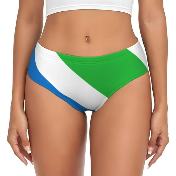 Sierra-Leone Flag Bikini Panties Stretch Cool 3D printed Underwear for Women Small